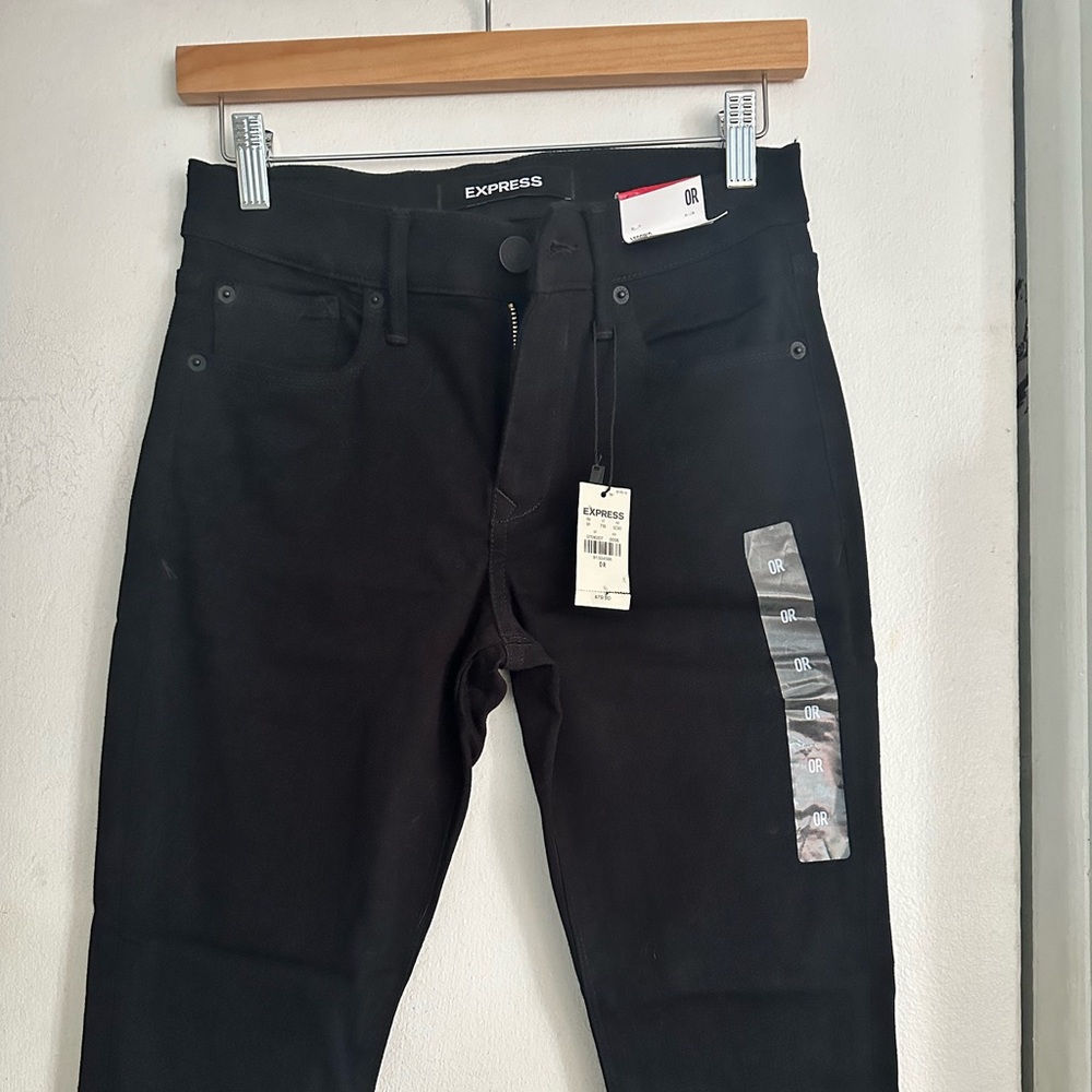 Express mid rise leggings jeans, size 0R, black
